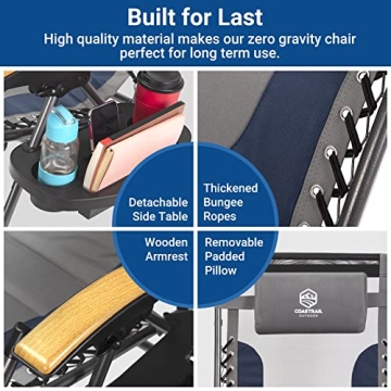 Coastrail Zero Gravity Chair with Sun Shade & Tray