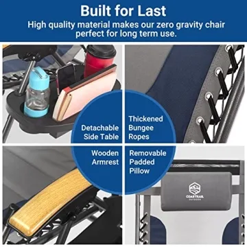 Coastrail Zero Gravity Chair with Sun Shade & Tray
