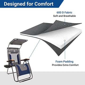 Coastrail Zero Gravity Chair with Sun Shade & Tray