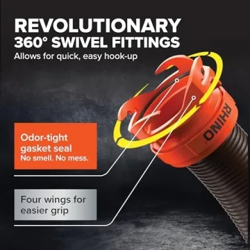 Camco RhinoFLEX 10' RV Sewer Hose Extension for Easy Use