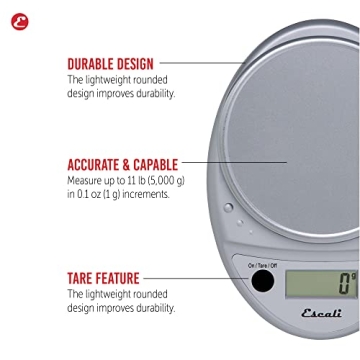 Escali Primo Digital Kitchen Scale for Accurate Weighing