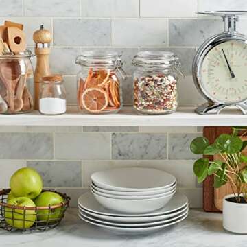 Stylish Airtight Glass Food Storage Jars Set - 4 Piece