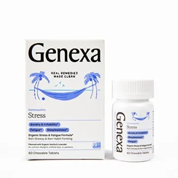 Genexa Stress Tablets | Natural Anxiety Relief & Relaxation | 60 Chewable Tablets