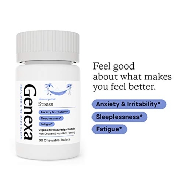 Genexa Stress Tablets for Natural Anxiety Relief and Calm