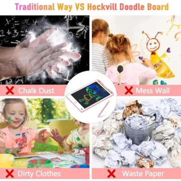 Hockvill LCD Kids Doodle Board Portable Art for Kids