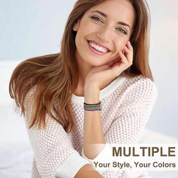 Easuny 5 Pack Stretchy Bands Compatible with Apple Watch 38mm 40mm 41mm 42mm 44mm 45mm 46mm 49mm Wom...