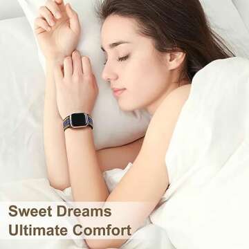 Easuny 5 Pack Stretchy Bands Compatible with Apple Watch 38mm 40mm 41mm 42mm 44mm 45mm 46mm 49mm Women, Elastic Fabric Nylon Strap Wristband for iWatch SE Series 10 9 8 7 6 5 4 3 Ultra Boho Solo Loop