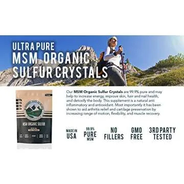 No Boundaries Health and Wellness MSM Organic Sulfur Powder and Capsule Kit - Premium Sulfur Supplements for Optimal Health and Wellness.