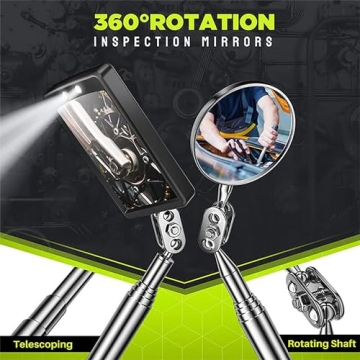 Telescoping Magnetic Pickup Tool Set with Flashlight