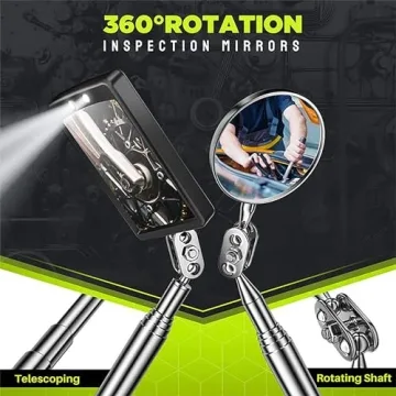 Telescoping Magnetic Pickup Tool Set with Flashlight