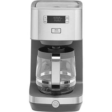 GE Drip Coffee Maker with Timer | 12-Cup Capacity & Stylish Design | Adjustable Brew Options | Kitch...