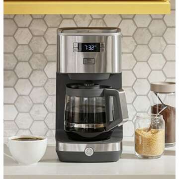 GE Stainless Steel Drip Coffee Maker | Programmable & Stylish