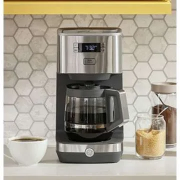 GE Stainless Steel Drip Coffee Maker | Programmable & Stylish