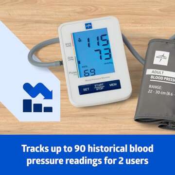 Medline Digital Blood Pressure Monitor with LED Display