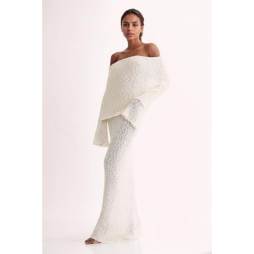 CUTEGAL Women's Off Shoulder Maxi Dress for Stylish Comfort