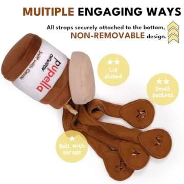 CHEWFFON Dog Puzzle Toy, Interactive Dog Toys, Dog Enrichment Toy for Boredom and Stimulating, Hide and Seek Snuffle Crinkle Toys for Small, Medium and Large Dogs