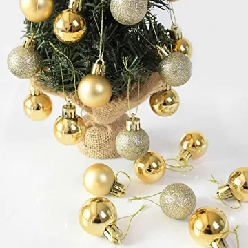 NJN 100pcs Shatterproof Christmas Ball Ornaments Set