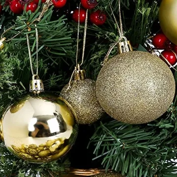 NJN 100pcs Shatterproof Christmas Ball Ornaments Set