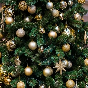 NJN 100pcs Shatterproof Christmas Ball Ornaments Set
