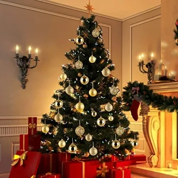 NJN 100pcs Shatterproof Christmas Ball Ornaments Set