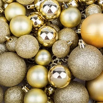 NJN 100pcs Shatterproof Christmas Ball Ornaments Set