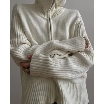 Stylish Oversized Turtleneck Sweater for Women