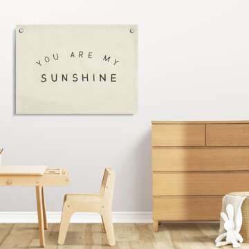 Lyla & Sage Play Co Children's Canvas Banner - Premium Playroom, Bedroom and Nursery Wall Art Decor ...