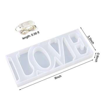 Love Sign Molds Resin Molds for DIY Table Decoration with Fairy String Light