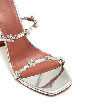 Arqa Crystal Embellished Heeled Sandals for Summer Elegance