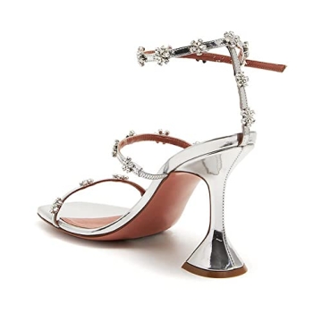 Arqa Crystal Embellished Heeled Sandals for Summer Elegance