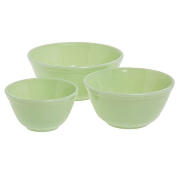 Stunning Jadeite Glass Bowls Set of 3 - Vintage Style
