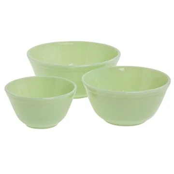 Stunning Jadeite Glass Bowls Set of 3 - Vintage Style
