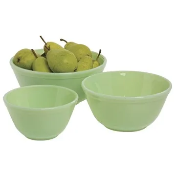 Stunning Jadeite Glass Bowls Set of 3 - Vintage Style