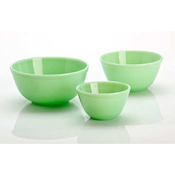 Stunning Jadeite Glass Bowls Set of 3 - Vintage Style