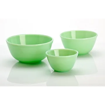 Stunning Jadeite Glass Bowls Set of 3 - Vintage Style