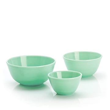 Stunning Jadeite Glass Bowls Set of 3 - Vintage Style