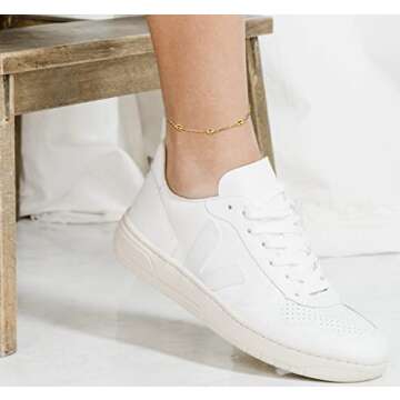 Stylish Gold Plated Sterling Silver Women's Anklet