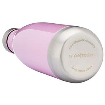 Simple Modern Stainless Steel Vacuum Insulated Double-Walled Wave Bottle, 25oz - Blush (Wave Water Bottle)