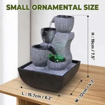 Calming Desk Fountain with Color Lighting - Indoor Relaxation