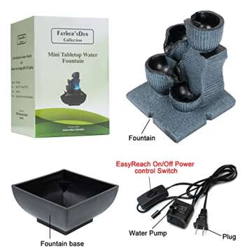 Calming Desk Fountain with Color Lighting - Indoor Relaxation