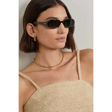 Stylish AIEYEZO Retro Oval Sunglasses for Women