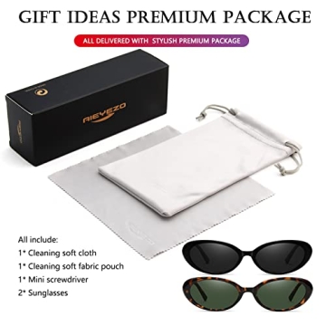 Stylish AIEYEZO Retro Oval Sunglasses for Women