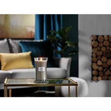 WoodWick Large Hourglass Fireside Candle, Premium Soy Blend Wax, Crackles as it burns, Perfect for Gifting, 21oz