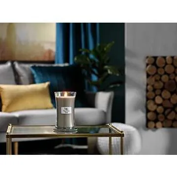 WoodWick Large Hourglass Fireside Candle, Premium Soy Blend Wax, Crackles as it burns, Perfect for Gifting, 21oz