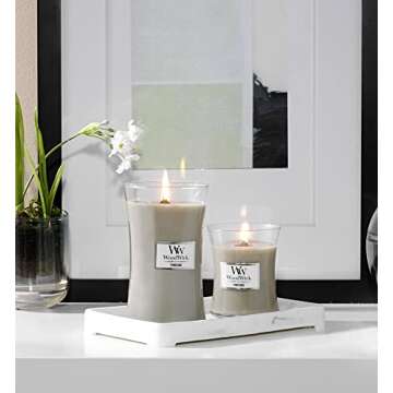 WoodWick Large Hourglass Fireside Candle, Premium Soy Blend Wax, Crackles as it burns, Perfect for Gifting, 21oz