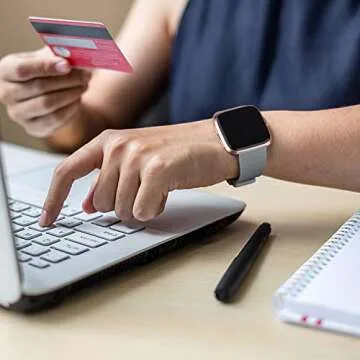 6 Pack Sport Bands Compatible with Fitbit Versa 2 / Fitbit Versa/Versa Lite/Versa SE, Classic Soft Silicone Replacement Wristbands for Fitbit Versa Smart Watch Women Men (6 Pack D, Small)