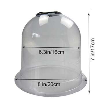 SYITCUN Plant Covers Winter 6 Pack Dome Plant Cloth Covers Freeze Protection Reusable Greenhouse Plastic for Outdoor Plants from Animals(8" Diam. X 7" Height)