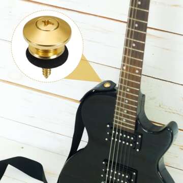 Durable 6 Pcs Guitar Strap Button Set for All Instruments