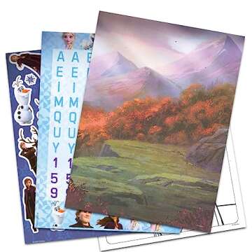 Create a Scene Sticker Books for Girls - Bundle with 3 Sticker Pads with 500+ Stickers Featuring Mickey, Minnie, Frozen, and Trolls Plus Bonus Coloring Pages, More | Sticker Book for Girls 6-8