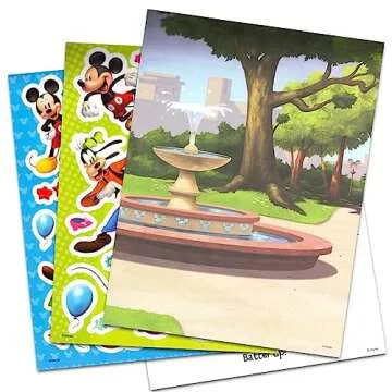 Create a Scene Sticker Books for Girls - Bundle with 3 Sticker Pads with 500+ Stickers Featuring Mickey, Minnie, Frozen, and Trolls Plus Bonus Coloring Pages, More | Sticker Book for Girls 6-8